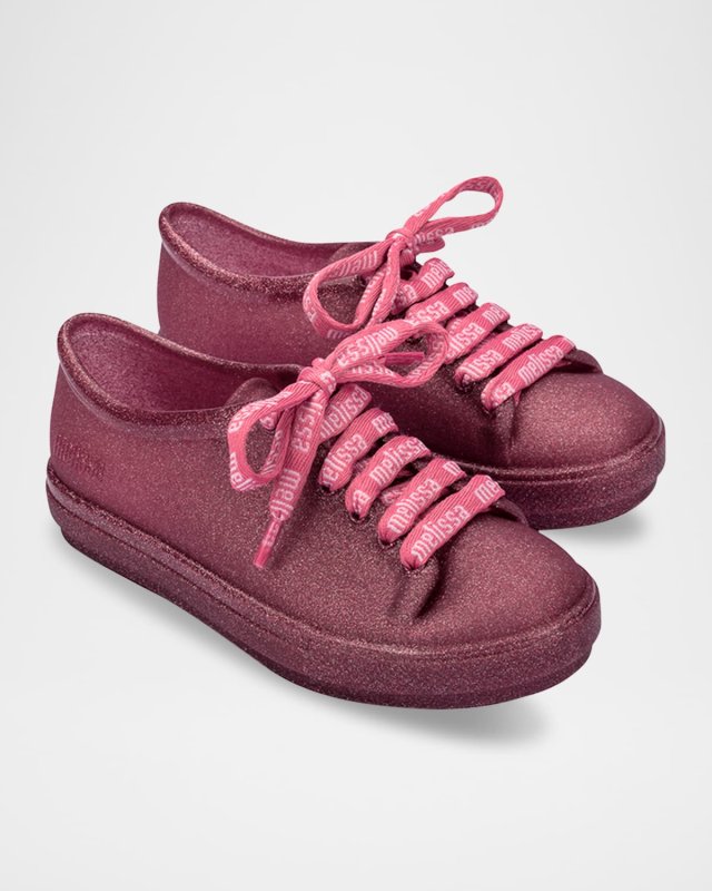 Girl's Sneakers W/ Branded Laces, Baby/Kids